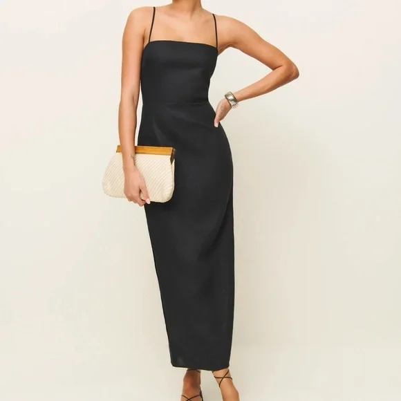 Reformation | Dresses | New Reformation Frankie Linen Dress In Black |  Poshmark